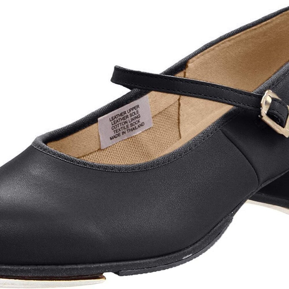 Women's Leather Tap Shoes Size 5 Non-Slip Heel Toe Resonate Sound Dance